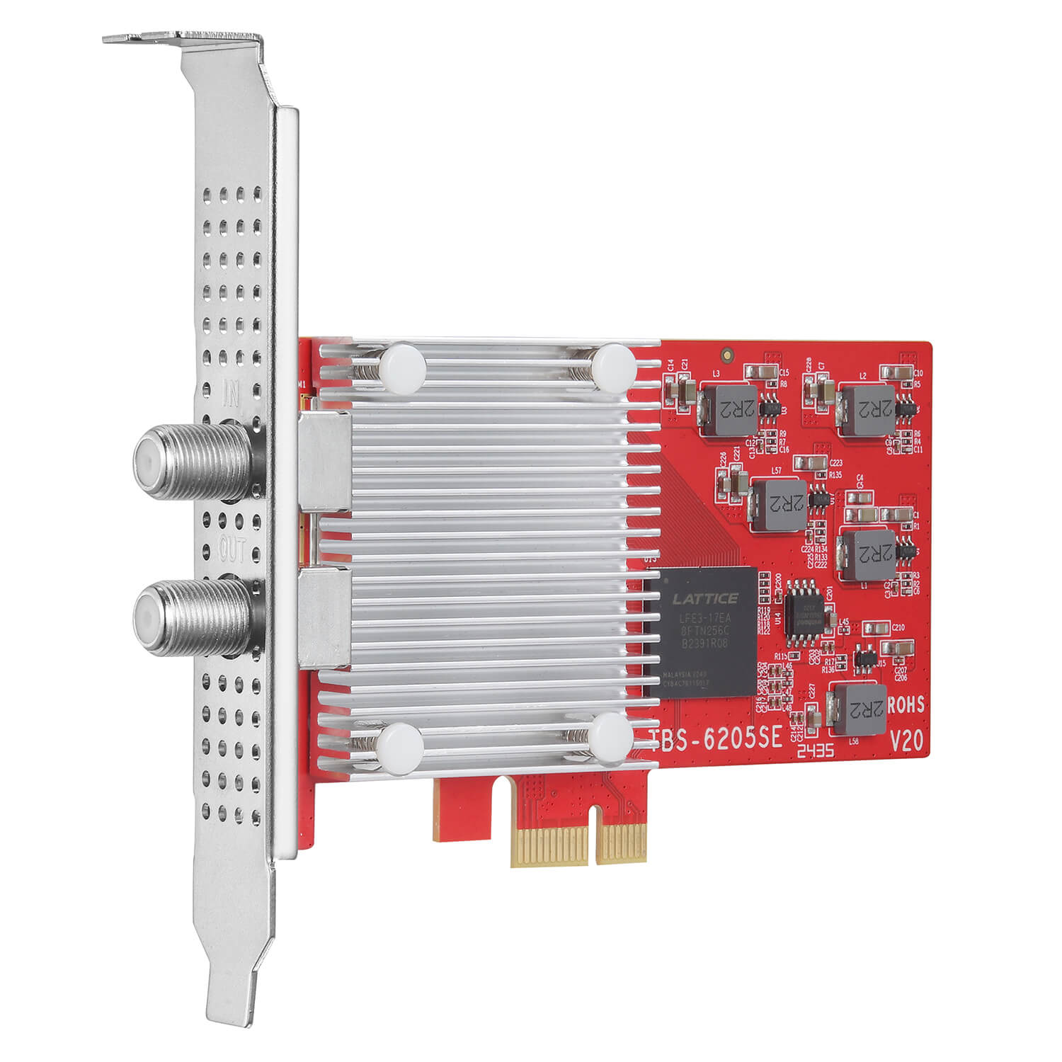 TBS 6205se DVB-T2 / C2 / T/C(J.83A/B/C) / ISDB-T/C / ATSC1.0 Quad PCIe  Digital TV Tuner Card for PC